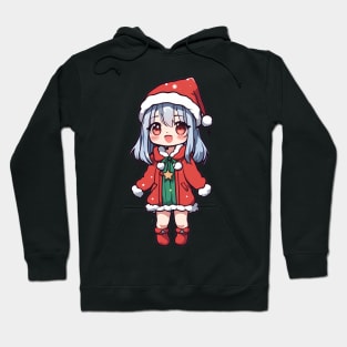 Cute chirstmas girl anime Hoodie